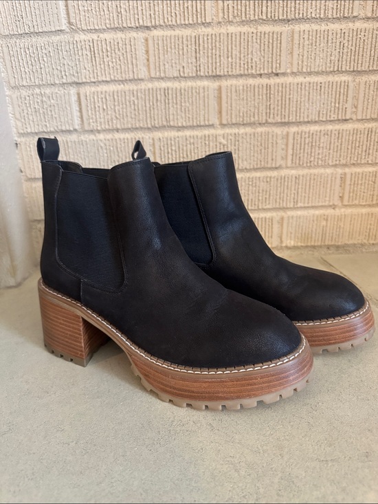 MIA Shoes - MIA Black Chelsea Platform Heel Boots